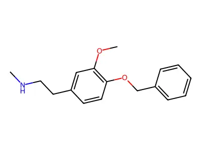 2-(4-(Benzyloxy)-3-methoxyphenyl)-N-methylethan-1-amine structure