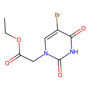 Ethyl 2-(5-bromo-2,4-dioxopyrimidin-1-yl)acetate structure