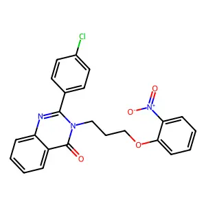 2-(4-Chlorophenyl)-3-[3-(2-nitrophenoxy)propyl]quinazolin-4-one structure