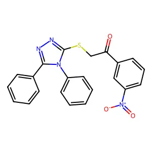 2-[(4,5-Diphenyl-1,2,4-triazol-3-yl)sulfanyl]-1-(3-nitrophenyl)ethanone structure
