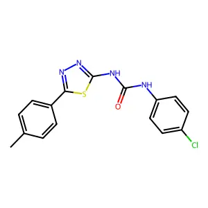 1-(4-Chlorophenyl)-3-[5-(4-methylphenyl)-1,3,4-thiadiazol-2-yl]urea structure
