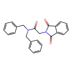 N,N-dibenzyl-2-(1,3-dioxo-1,3-dihydro-2H-isoindol-2-yl)acetamide structure