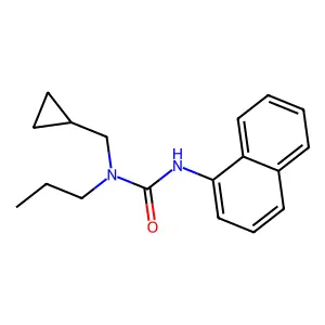 1-(Cyclopropylmethyl)-3-naphthalen-1-yl-1-propylurea structure