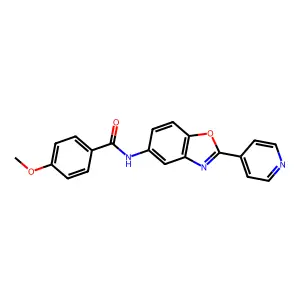 4-methoxy-N-(2-pyridin-4-yl-1,3-benzoxazol-5-yl)benzamide structure