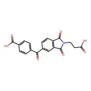 4-(2-(2-Carboxyethyl)-1,3-dioxoisoindoline-5-carbonyl)benzoic acid structure