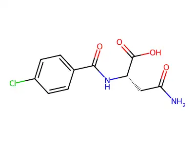 3-Carbamoyl-2-[(4-chlorophenyl)formamido]propanoic acid structure
