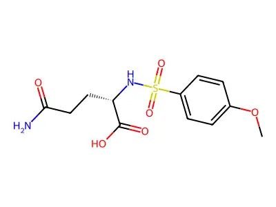 (2S)-4-Carbamoyl-2-(4-methoxybenzenesulfonamido)butanoic acid structure