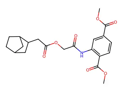 1,4-Dimethyl 2-[[2-[(2-bicyclo[2.2.1]hept-2-ylacetyl)oxy]acetyl]amino]-1,4-benzenedicarboxylate structure