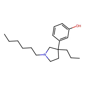 3-(1-Hexyl-3-propylpyrrolidin-3-yl)phenol structure