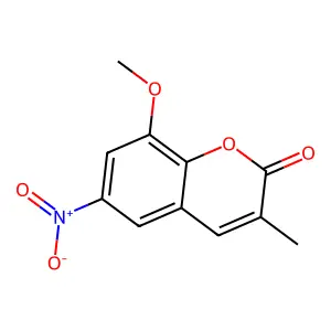 8-Methoxy-3-methyl-6-nitro-2H-1-benzopyran-2-one structure