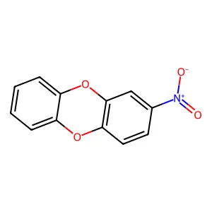 2-Nitrodibenzo(b,e)(1,4)dioxin structure
