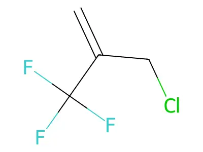 1-Chloro-3,3,3-trifluoro-2-methylpropene structure