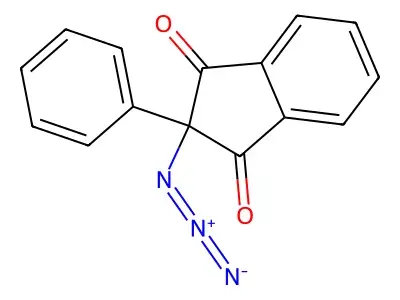2-azido-2-phenyl-1H-indene-1,3(2H)-dione structure