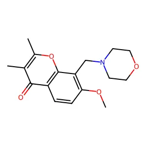 2,3-Dimethyl-7-methoxy-8-(morpholinomethyl)chromone structure