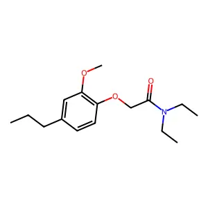 Acetamide, N,N-diethyl-2-(2-methoxy-4-propylphenoxy)- structure