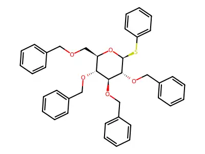 Alpha-d-mannopyranoside, phenyl 2,3,4,6-tetrakis-o-(phenylmethyl)-1-thio- structure