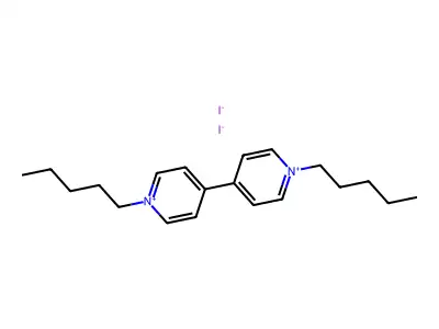 4,4'-Bipyridinium, 1,1'-dipentyl-, diiodide structure