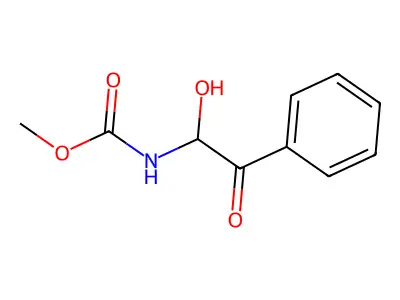 Methyl (1-hydroxy-2-oxo-2-phenylethyl)carbamate structure