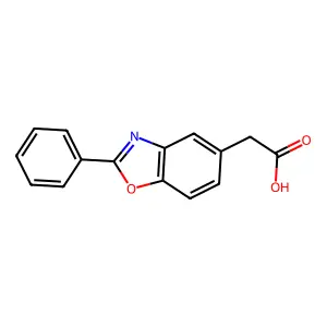 2-苯基-5-苯并恶唑乙酸 structure
