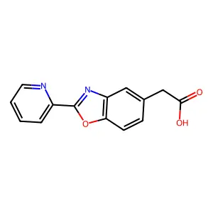 2-[2-(2-Pyridinyl)-1,3-benzoxazol-5-yl]acetic acid structure