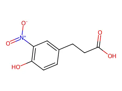 3-(4-Hydroxy-3-nitrophenyl)propanoic acid structure