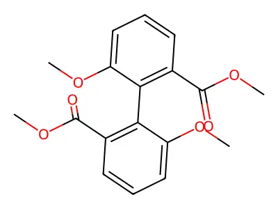 Methyl 3-methoxy-2-(2-methoxy-6-methoxycarbonylphenyl)benzoate structure