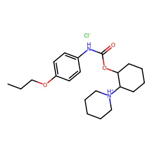 2-(Piperidin-1-yl)cyclohexyl (4-propoxyphenyl)carbamate--hydrogen chloride (1/1) structure