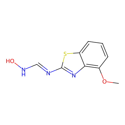N-hydroxy-N'-(4-methoxy-1,3-benzothiazol-2-yl)methanimidamide structure