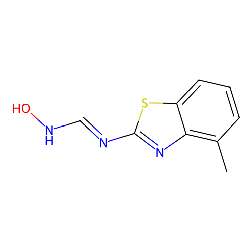 N-hydroxy-N'-(4-methyl-1,3-benzothiazol-2-yl)methanimidamide structure
