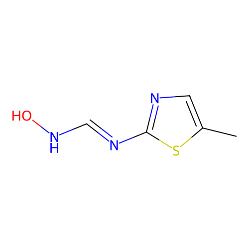 N-hydroxy-N'-(5-methyl-1,3-thiazol-2-yl)methanimidamide structure