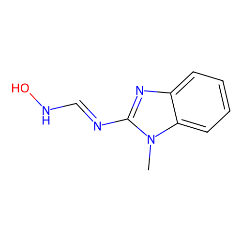 N-hydroxy-N'-(1-methylbenzimidazol-2-yl)methanimidamide structure