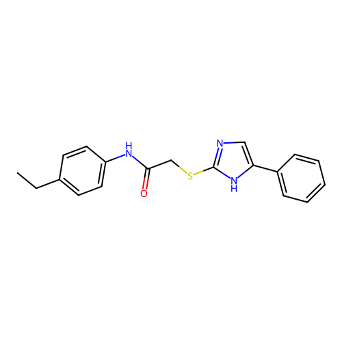 N-(4-ethylphenyl)-2-((4-phenyl-1H-imidazol-2-yl)thio)acetamide structure
