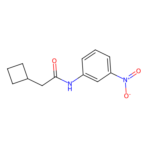 2-cyclobutyl-N-(3-nitrophenyl)acetamide structure