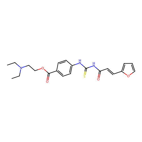 2-(Diethylamino)ethyl 4-[({[3-(2-furyl)acryloyl]amino}carbothioyl)amino]benzoate structure