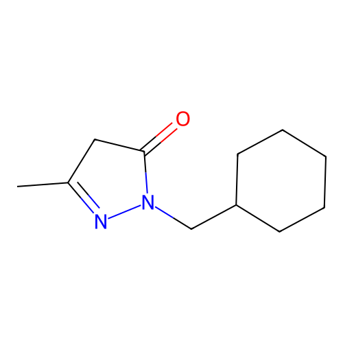 1-(cyclohexylmethyl)-3-methyl-1H-pyrazol-5(4H)-one structure