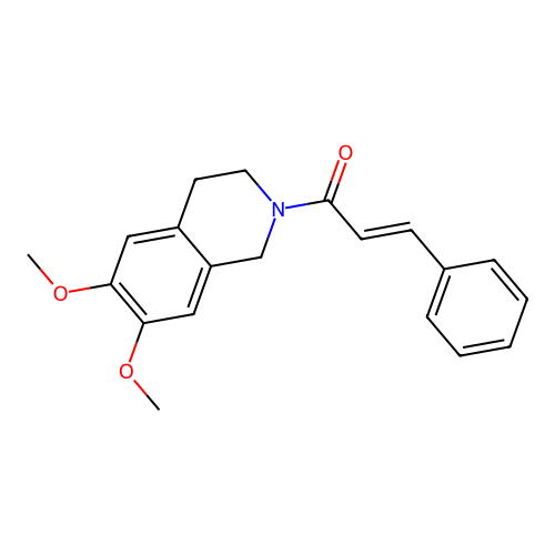 (E)-1-(6,7-dimethoxy-3,4-dihydroisoquinolin-2(1H)-yl)-3-phenylprop-2-en-1-one structure