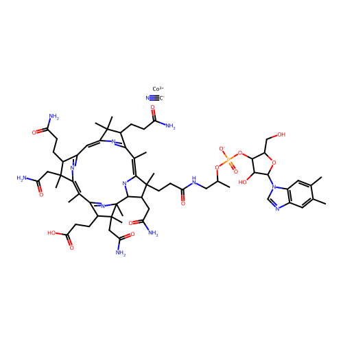 Cyanocobalamin-b-carboxylic acid structure
