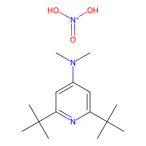 2,6-ditert-butyl-N,N-dimethylpyridin-4-amine;dihydroxy(oxo)azanium structure
