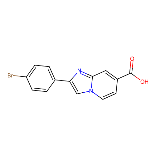 2-(4-Bromophenyl)imidazo[1,2-a]pyridine-7-carboxylic acid structure