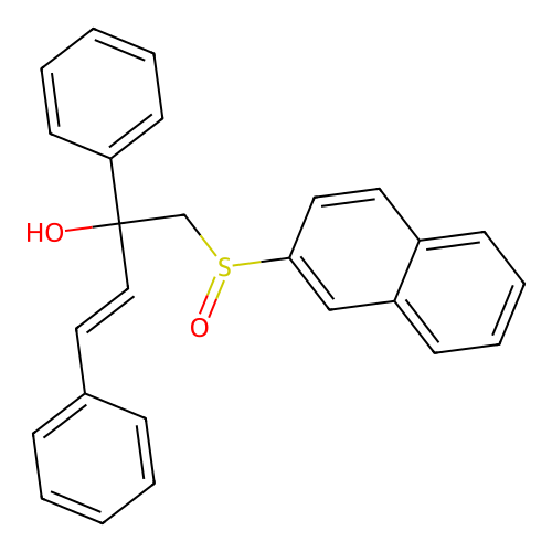 Cinnamyl alcohol, alpha-((2-naphthylsulfinyl)methyl)-alpha-phenyl- structure