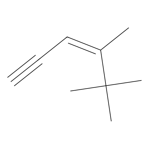 4,5,5-Trimethylhex-3-en-1-yne structure