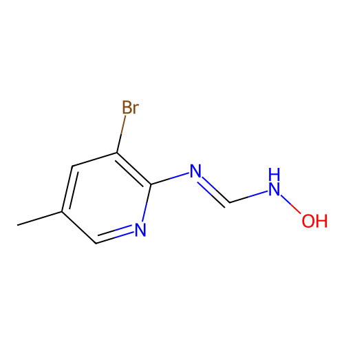 N'-(3-bromo-5-methyl-2-pyridinyl)-N-hydroxymethanimidamide structure