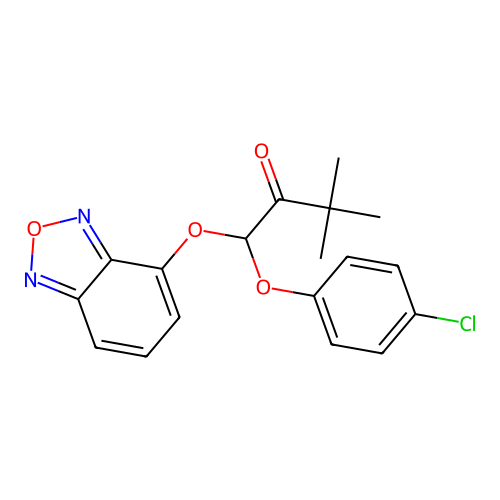 Butan-2-one, 1-(benzo[c]furazan-4-yloxy)-1-(4-chlorophenoxy)-3,3-dimethyl- structure