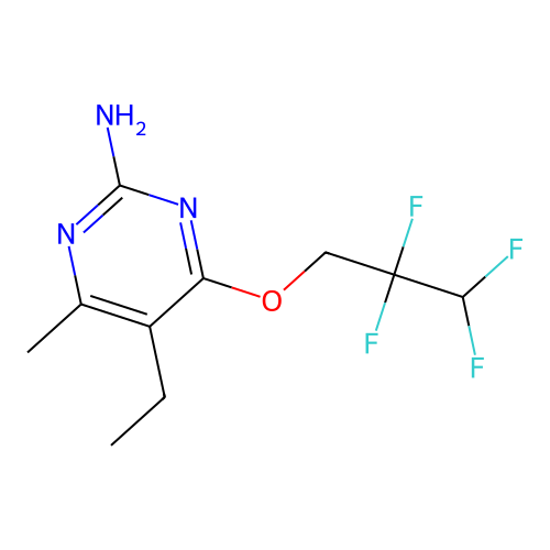 5-Ethyl-4-methyl-6-(2,2,3,3-tetrafluoropropoxy)pyrimidin-2-amine structure