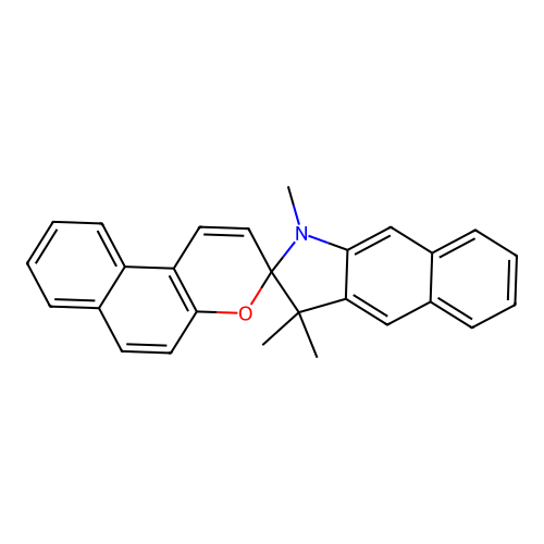 1',3',3'-Trimethyl-1',3'-dihydrospiro[benzo[f]chromene-3,2'-benzo[f]indole] structure