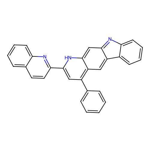 4-phenyl-2-(quinolin-2-yl)-10H-pyrido[2,3-b]carbazole structure