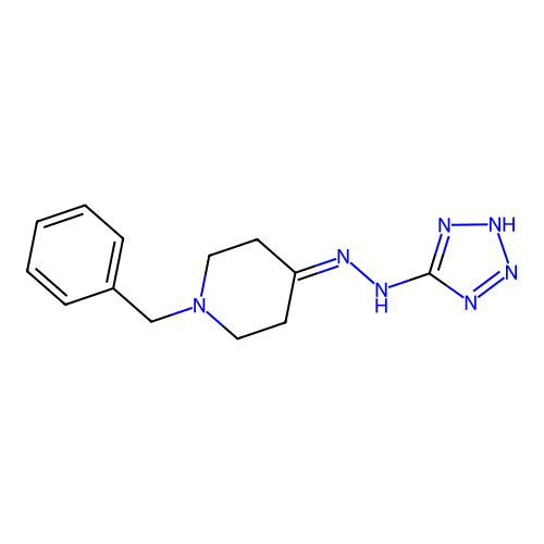 1-benzyl-4-[2-(1H-tetrazol-5-yl)hydrazinylidene]piperidine structure