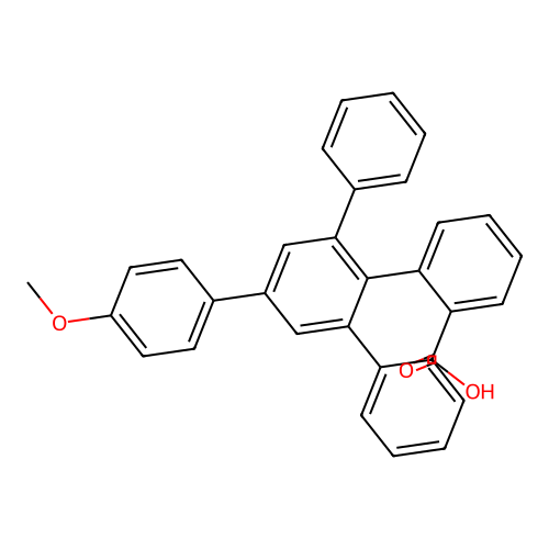 4'-(4-Methoxyphenyl)-6'-phenyl-[1,1':2',1''-terphenyl]-2-carboxylic acid structure