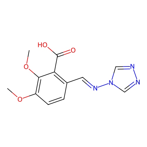Benzoic acid, 2,3-dimethoxy-6-([1,2,4]triazol-4-yliminomethyl)- structure