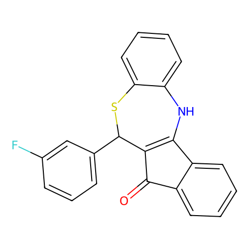 6-(3-fluorophenyl)-6H-benzo[b]indeno[1,2-e][1,4]thiazepin-5-ol structure